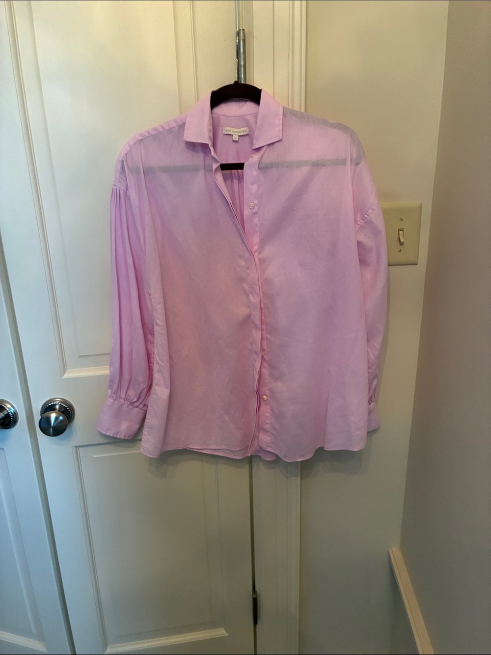 ANN MASHBURN pink cotton blouse